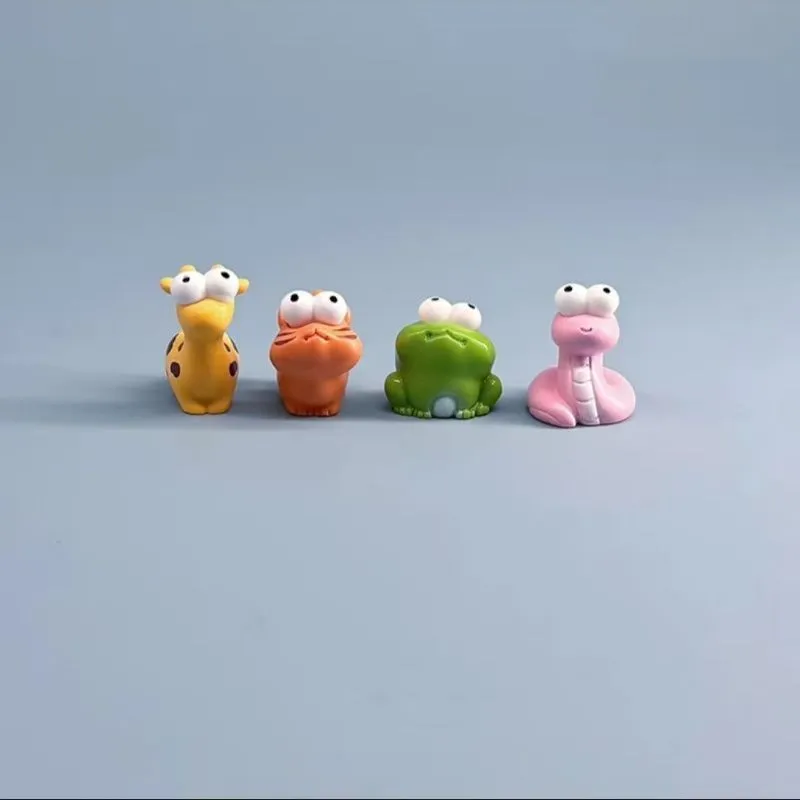 微信图片_20260104194721_833_497 Mini Forest Animal Figurines - Deer, Frog, Snake, Tiger Dashboard Set - Image 1